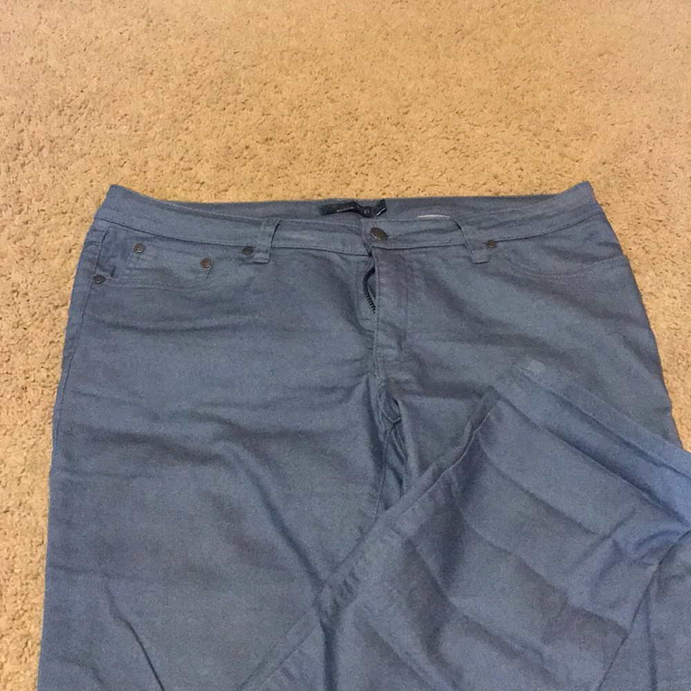 Sea blue jean. No stretch.